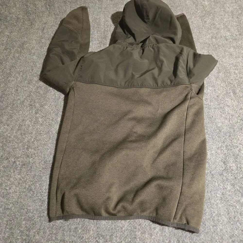 Under Armour Jacket Youth Large Green Full Zip Hood Pockets Spring/Fall Casual